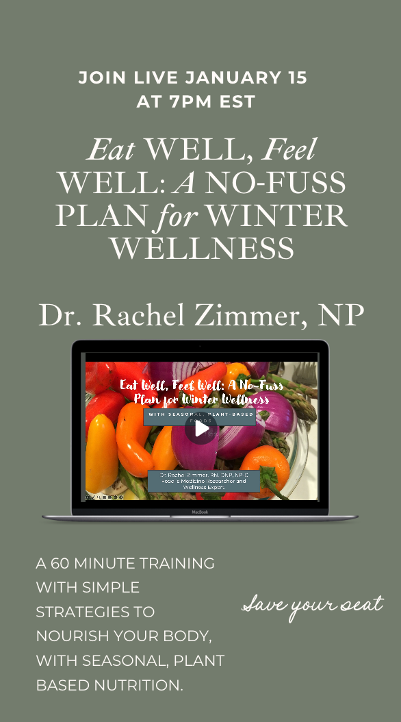 Eat Well, Feel Well: A No-Fuss Plan for Winter Wellness, Workshop on Jan 15th, 7pm EST